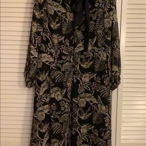 Black floral dress size 14